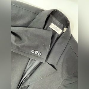 Linda Allard Ellen Tracy Business Suit Jacket Blazer Black Sz 10 100% Wool GHR6.